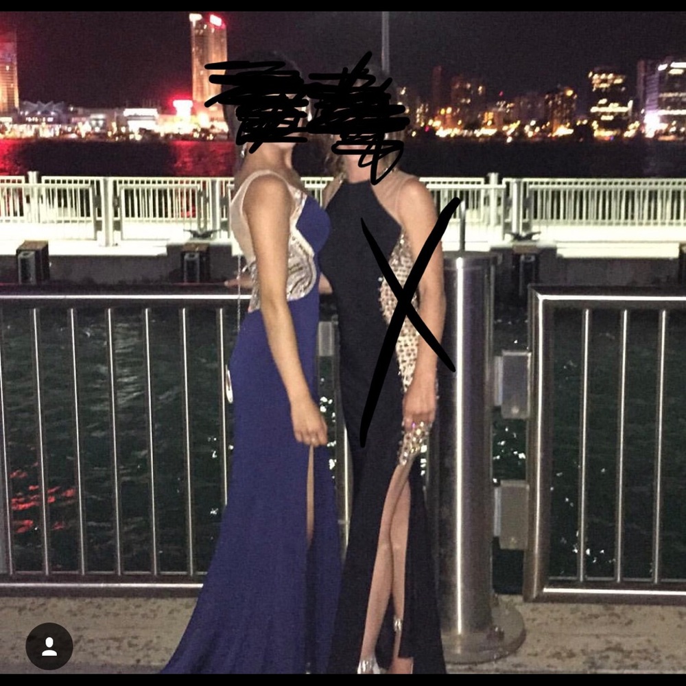 Navy blue beaded dress